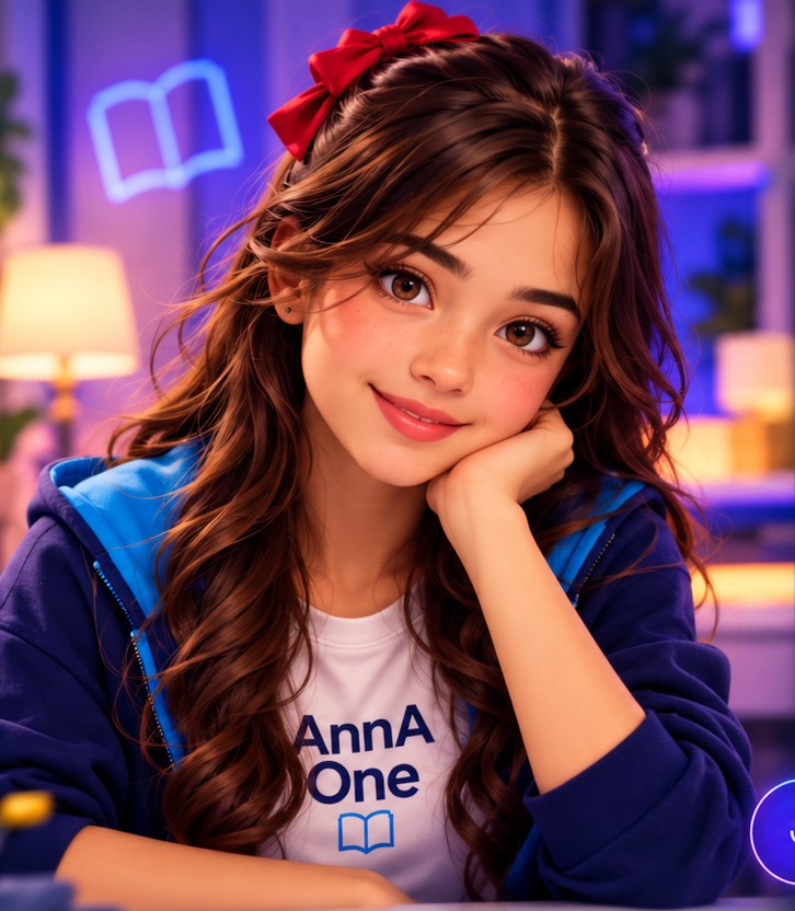 Personagem AnnA sorrindo